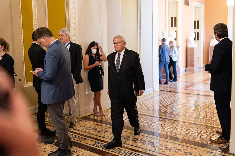 Sen. Robert Menendez, D-N.J., on Capitol Hill in Washington, D.C. MUST CREDIT: Bloomberg photo by Eric Lee