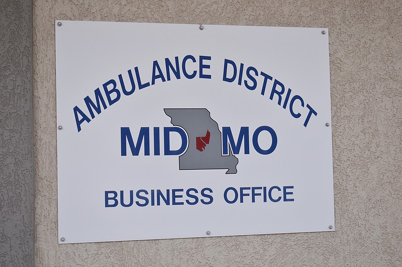 A sign indicates the Mid Mo Ambulance District's business office in Tipton. (Democrat file photo/Garrett Fuller)