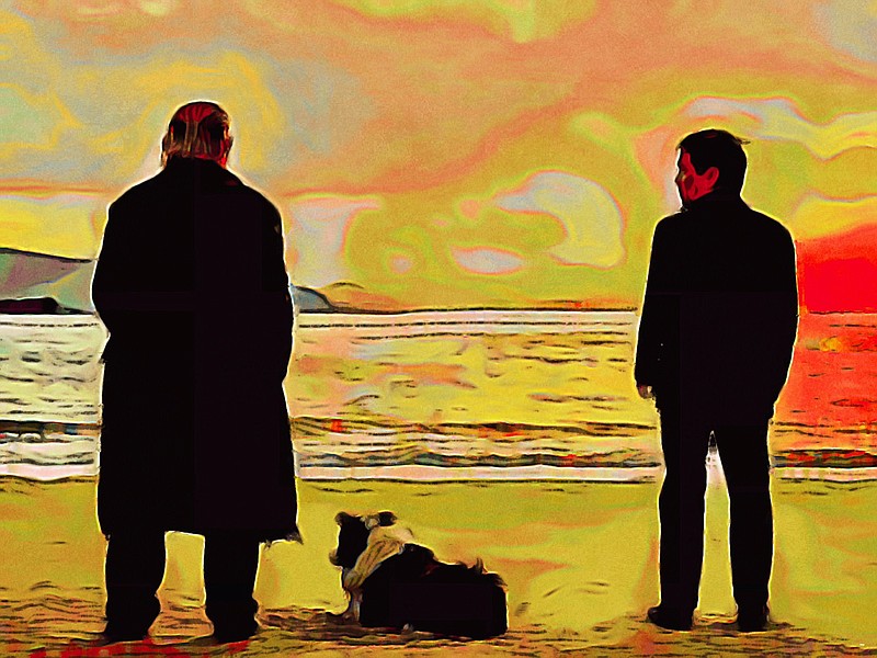 Brendan Gleeson and Colin Farrell star in “The Banshees of Inisherin.” (Digital painting by Philip Martin)