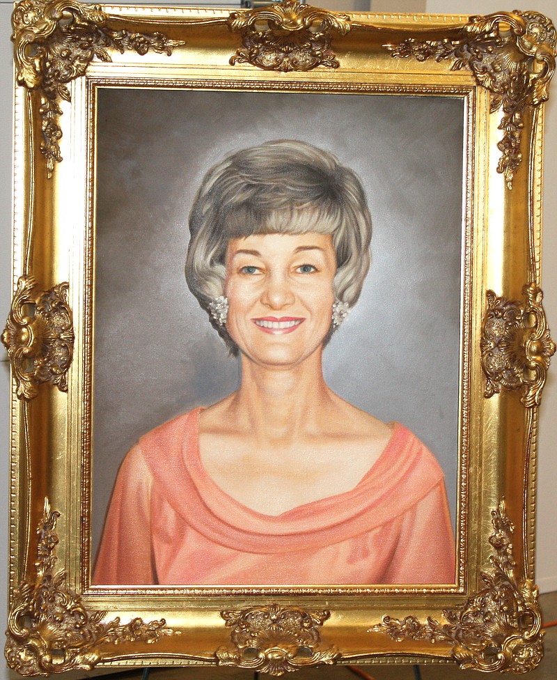 A painting of Neva McCormick, which now resides at the new Animal Care and Adoption Center in Texarkana, Arkansas. Staff photo by Mallory Wyatt