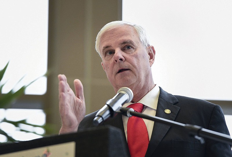 U.S. Rep. Steve Womack, shown during an event in Rogers on Nov. 11, 2019, says he is ready for the criticism after voting to approve a $1.7 trillion spending measure. 
(File Photo/NWA Democrat-Gazette/Charlie Kaijo)