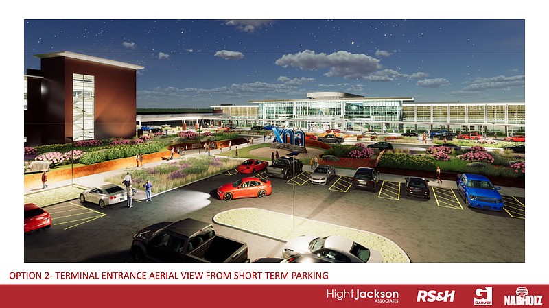 Northwest Arkansas National Airport Leaders View New Terminal Concept Without Skybridge 2411