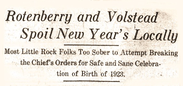 OPINION | OLD NEWS: New Year's 1923 sloshes quietly into Arkansas - Vimarsana News