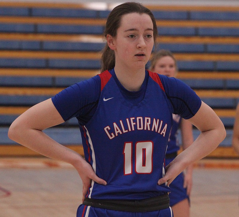 Senior forward Lauren Friedrich led the Lady Pintos with 15 points, five rebounds, and a block in California's 58-55 win over Canton on Saturday afternoon. (Democrat photo/Evan Holmes)