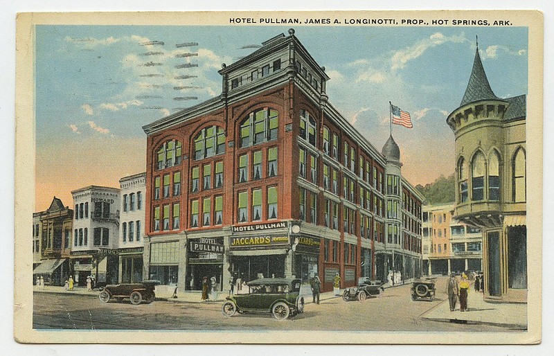 Hot Springs, 1925: The Hotel Pullman occupied the 400 block of Central Avenue.
