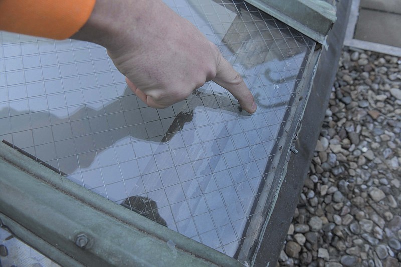 Courtesy/Tim Bommel, Missouri House
Crews on the east side of the roof of the Missouri Capitol building Monday set skylight window replacements and made repairs. The nearly complete $2.1 million project restored the condition of approximately 21 skylights throughout the building and stopped weather leaks.