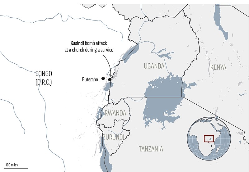 A suspected extremist attack at a church in eastern Congo killed at least 10 people and wounded more than three dozen, according to the country’s army.