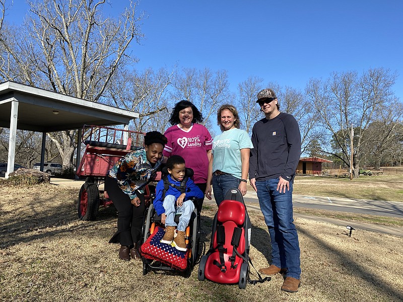 IBT Industrial Solutions donates to HOPE Landing

Special to the News-Times

On hand to receive the car seat were Erik and his mom, Angel, Erik’s occupational therapist, Allie Alspaugh, his physical therapist, Jennifer Cassel, and Jacob Hull from IBT. (Contributed)