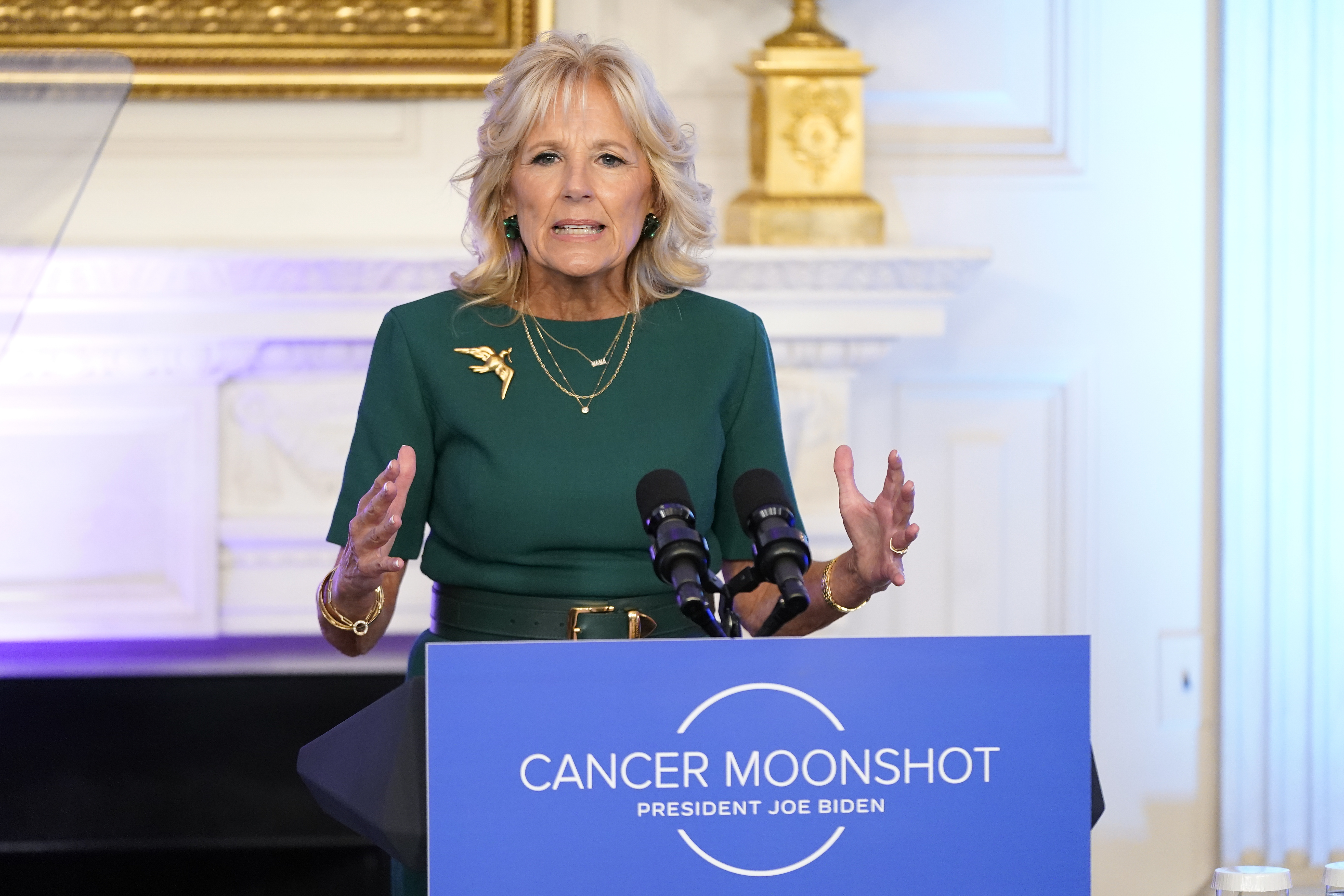 First Lady Dr. Jill Biden - Last night, The White House was illuminated in  pink to start #BreastCancerAwarenessMonth, in honor of survivors, those  we've lost, and those going through treatment now. If