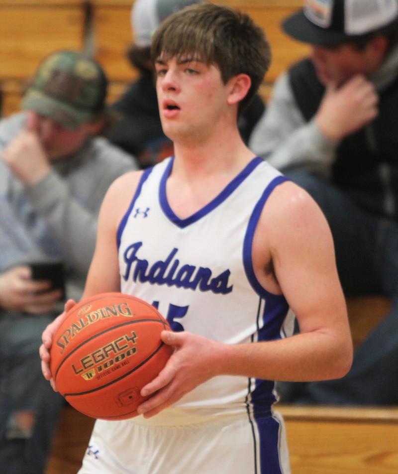 Senior guard Jesse Daniel exploded for 21 points and made all 10 of his free throws in Russellville's 85-76 loss to Eugene on Jan. 17. (Democrat photo/Evan Holmes)