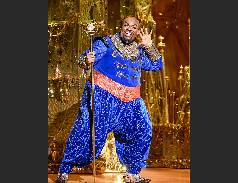 Marcus M. Martin plays the Genie in the North American touring production of “Disney’s Aladdin.” (Special to the Democrat-Gazette/Deen van Meer © Disney)