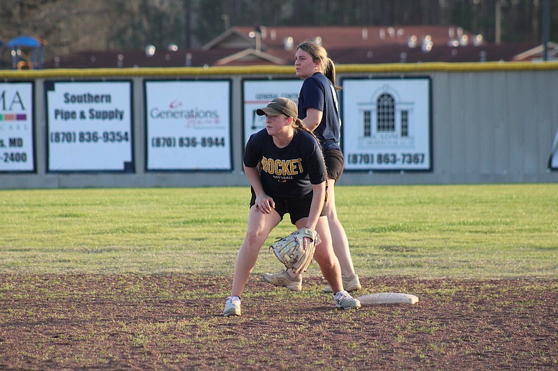 Photo By: Michael Hanich
SAU Tech shortstop Morgan Cruse gets set for a drill in practice.