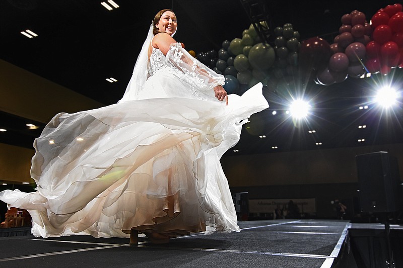 Fashion shows throughout the day are part of the Arkansas Democrat-Gazette Bridal Show Sunday at the Statehouse Convention Center in Little Rock. (Democrat-Gazette file photo/Staci Vandagriff)