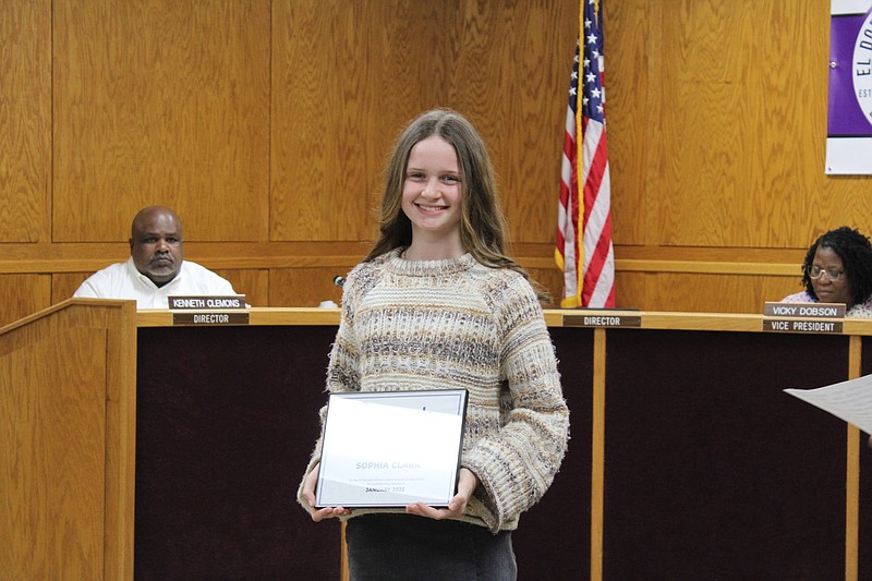 Barton Junior High School seventh-grader Sophia Clark was January's Student of the Month in the El Dorado School District. (Caitlan Butler/News-Times)