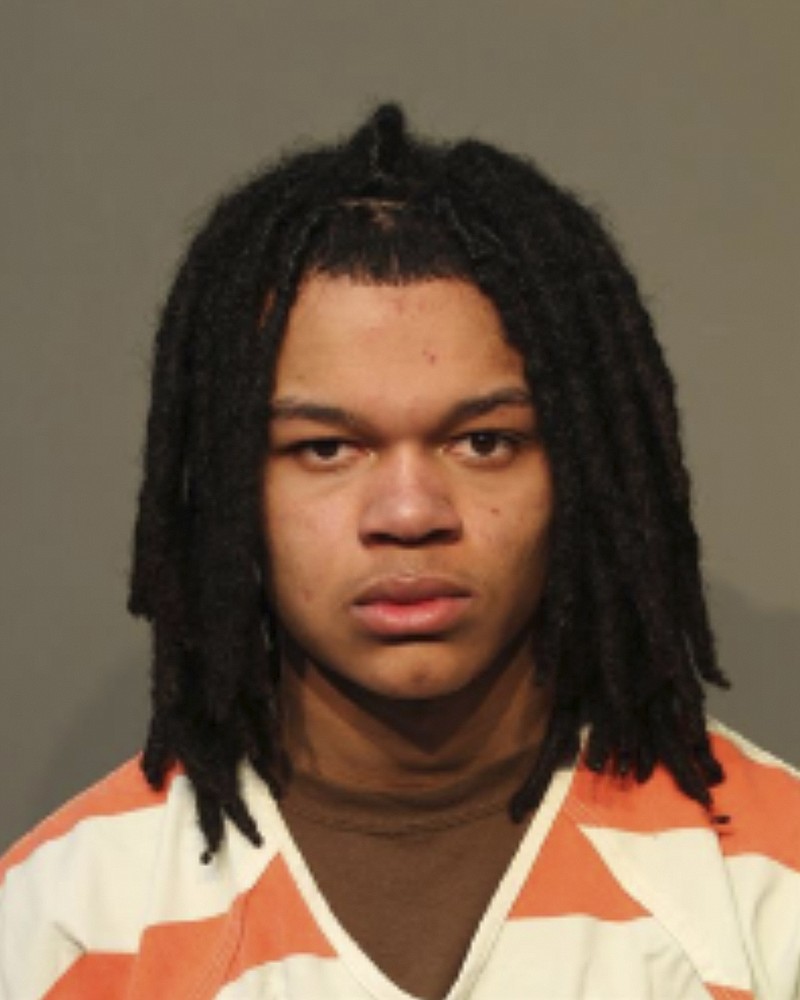 This booking photo provided by the Polk County, Iowa, Jail shows Preston Walls of Des Moines, Iowa. Walls, the 18-year-old who police say was involved in an ongoing gang dispute, walked into the common area of an alternative education program for at-risk students on Monday, Jan. 23, 2023, and fatally shot two teenagers in a premeditated attack, according to a charging document released Tuesday, Jan. 24. Walls was charged with two counts of first-degree murder, one count of attempted murder and one count of criminal gang participation. (Polk County Jail via AP)