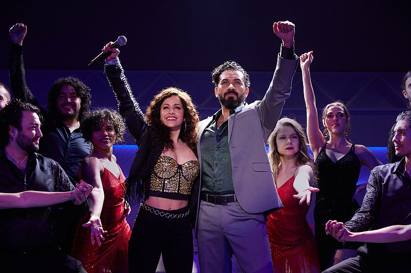 Gaby Albo plays Gloria with Samuel Garnica as Emilio in the touring “On Your Feet! The Story of Emilio and Gloria Estefan,” Sunday Feb. 5 at the University of Central Arkansas in Conway. (Special to the Democrat-Gazette/DJ Corey)