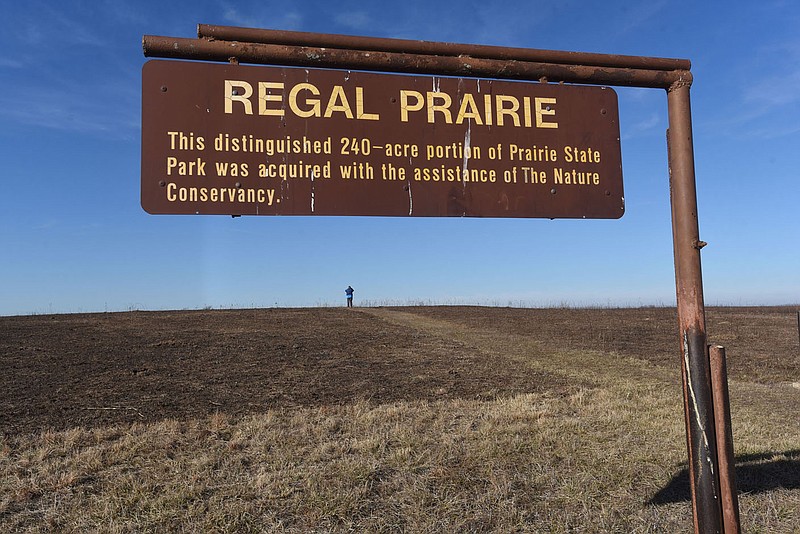 Wide open prairie spaces, such as this tract at Prairie State Park in southwest Missouri, make visitors look small when they explore their vast expanses. These prairies are remnants of what was once hundreds of square miles of prairie habitat.
(NWA Democrat-Gazette/Flip Putthoff)