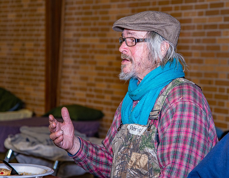 Patrick Davidson is grateful for Room at the Inn providing a hot meal and warm place to stay on cold winter nights.  (Ken Barnes/News Tribune)