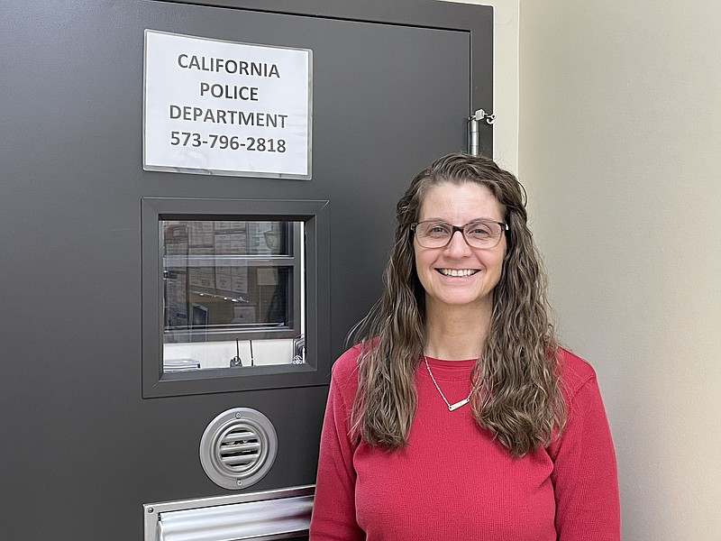 Democrat photo by Kaden Quinn:  
Charla Friedmeyer stands ready assist those in need with her new role as the California Police Department clerk.