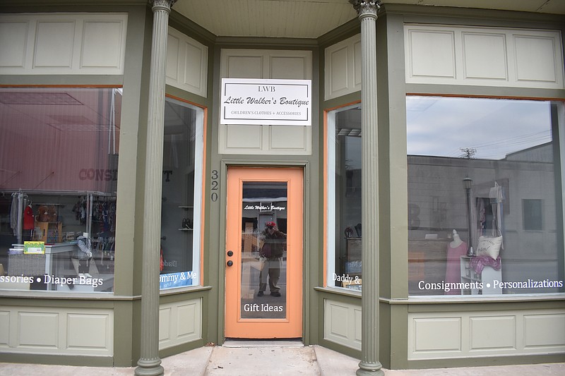 Democrat photo/Garrett Fuller — A storefront at 320 S. Oak St., the current home of Little Walker's Boutique, is slated to contain "pop-up shops" after the boutique moves to a larger location in the same block.