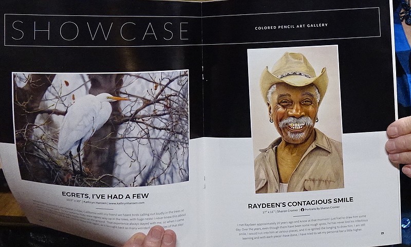 Sharon Cromer’s first work to be showcased in Ann Kullberg’s Color magazine is her portrait of Raydeen Edwards of Atlanta. She titled it “Raydeen’s Contagious Smile.” (Photo by Neil Abeles)