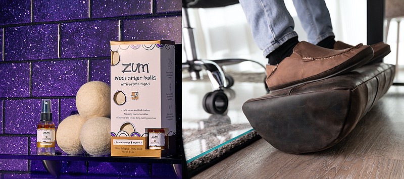 Zum Wool Dryer Balls Kit and Vitrazza Leather Footrest