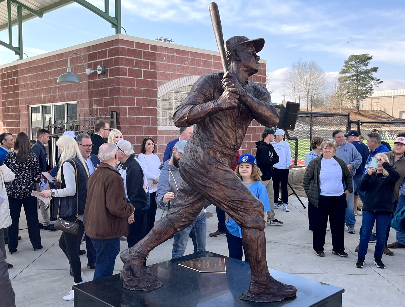 The Babe Is Back': Hundreds attend unveiling of statue at Majestic