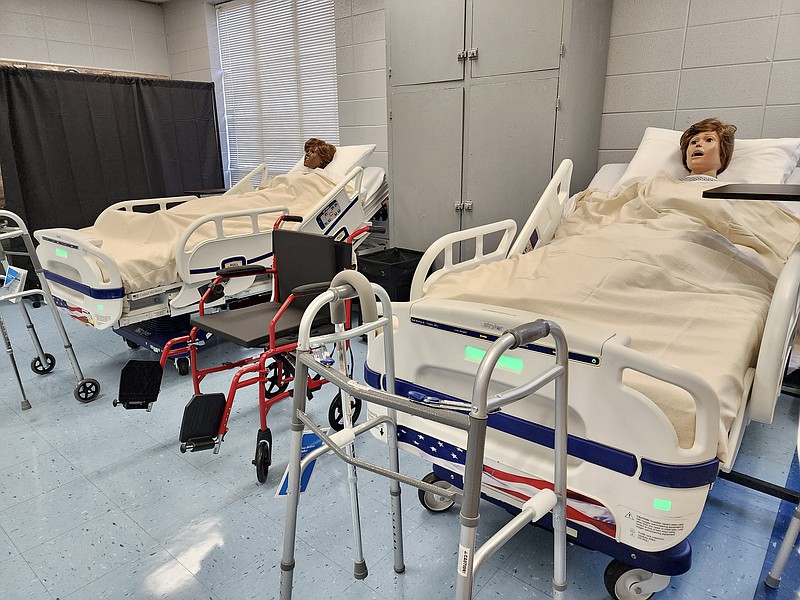 Equipment, including mannequins for patients, is shown in the newly established CNA classroom at the NPC Adult Education Center’s Hammond Drive on Monday. - Submitted photo