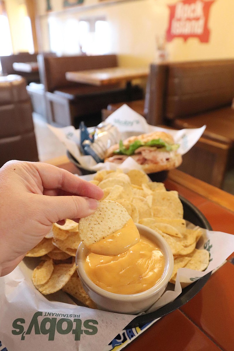 It’s the cheese dip that has gained so much notoriety for Stoby’s over the years. Thick, mild and still somewhat light, this dip sticks to your chip like no other. The traditional yellow is a longtime favorite, but there’s also a spicier white dip available. Either will do well with the traditional thick round tortilla chips, or Ruffles or fries.

(Courtesy Photo/Kat Robinson)