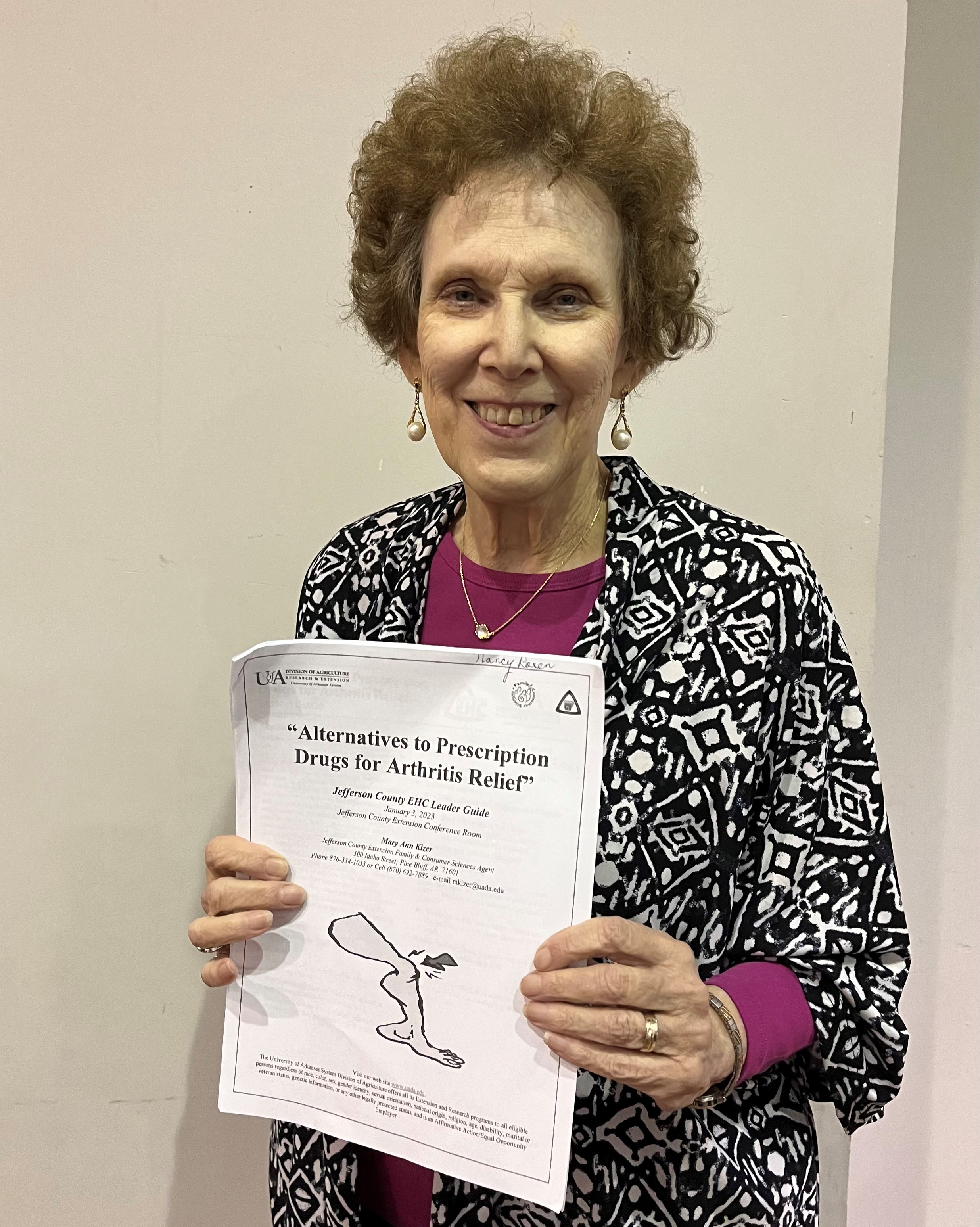 Homemakers learn about arthritis relief