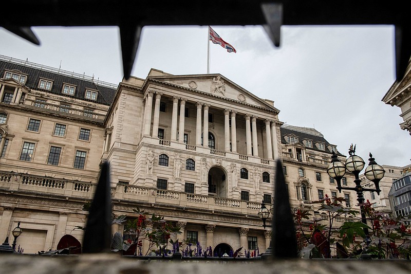 The facade of the Bank of England (BOE) in London, UK, on Friday, Oct. 14, 2022. BOE Governor Andrew Bailey was arriving at a meeting in Washington on Thursday as reports filtered out that the British government was preparing what could prove to be the mother of all U-turns. MUST CREDIT: Bloomberg photo by Carlos Jasso