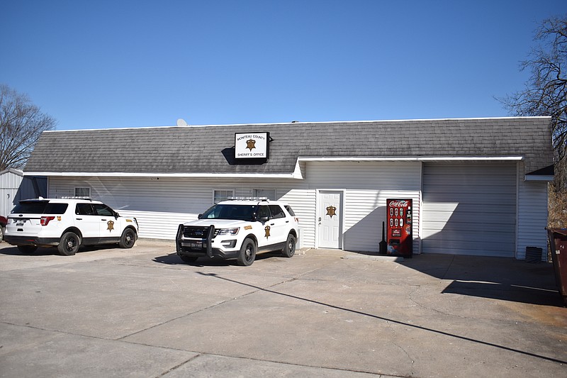 Democrat photo/Garrett Fuller — The Moniteau County Sheriff's Office moved into the former Mid Mo Ambulance District base in 2018 at 110 N. High St. The sheriff's office moved to the temporary location after mold and water seepage issues shuttered its previous 1982 facility, which was demolished in January to make room for a potential Moniteau County Emergency Dispatch addition. The sheriff's office is looking at building a new permanent facility.