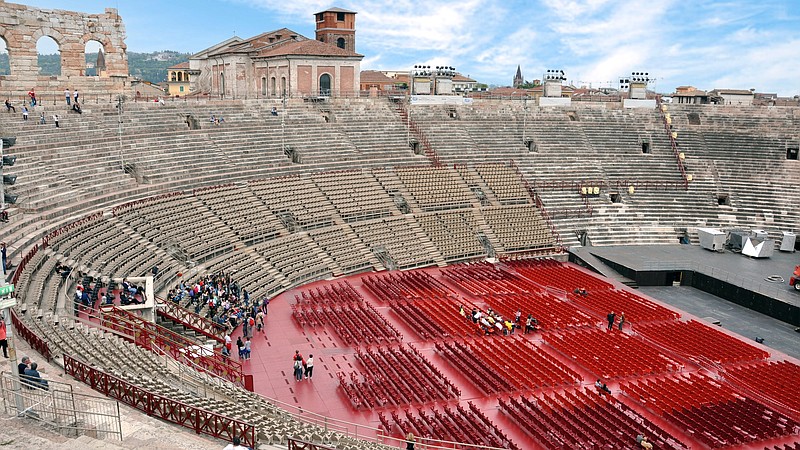 Verona’s Roman arena is an impressive sight, with much of the stonework still intact. (Rick Steves)