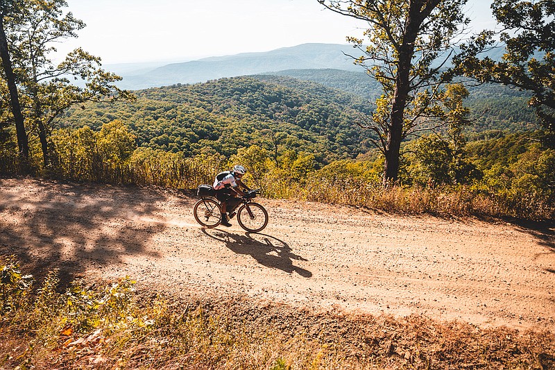 Arkansan Ernie Lechuga rides in the Arkansas High Country Race in 2022. He won the events with a record-setting time of four days, 14 hours and 13 minutes. - Submitted photo