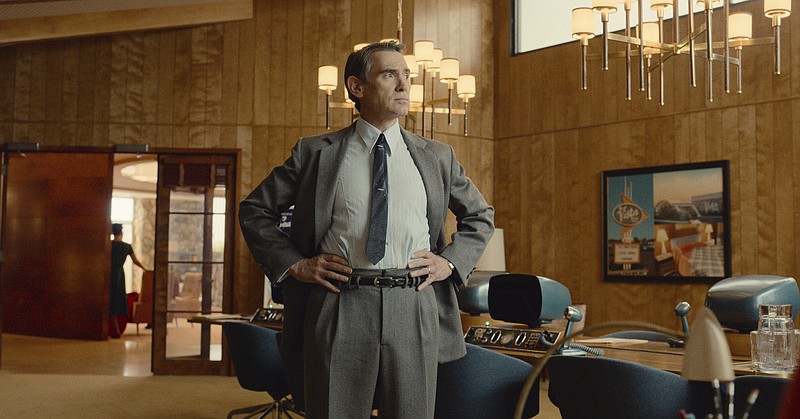 Billy Crudup strikes a pose in a scene from “Hello Tomorrow!,” premiering Friday on Apple TV+. (Apple TV+ via AP)