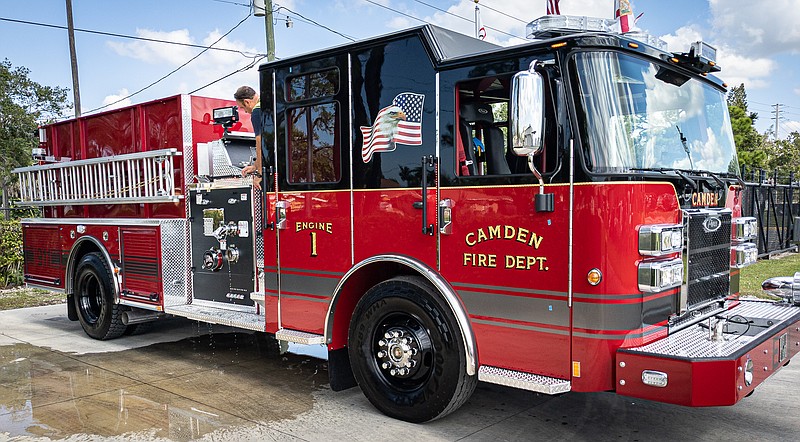 Contributed photo
A fire truck recently purchased by the Camden Fire Department will be dedicated to the memory of two former fire fighters according to Camden Fire Chief Ron Nash who gave his annual report to the Camden City Council.