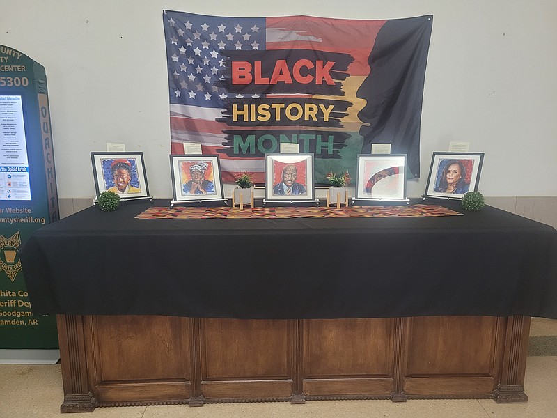 Photo by Bradly Gill
The Ouachita County Courthouse is honoring Black History this month with a display of prominent African American historical figures.
