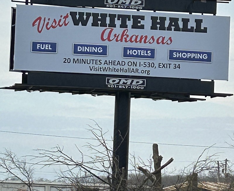 This is one of two billboards the city of White Hall placed south and north of the city. (Special to The Commercial/City of White Hall)