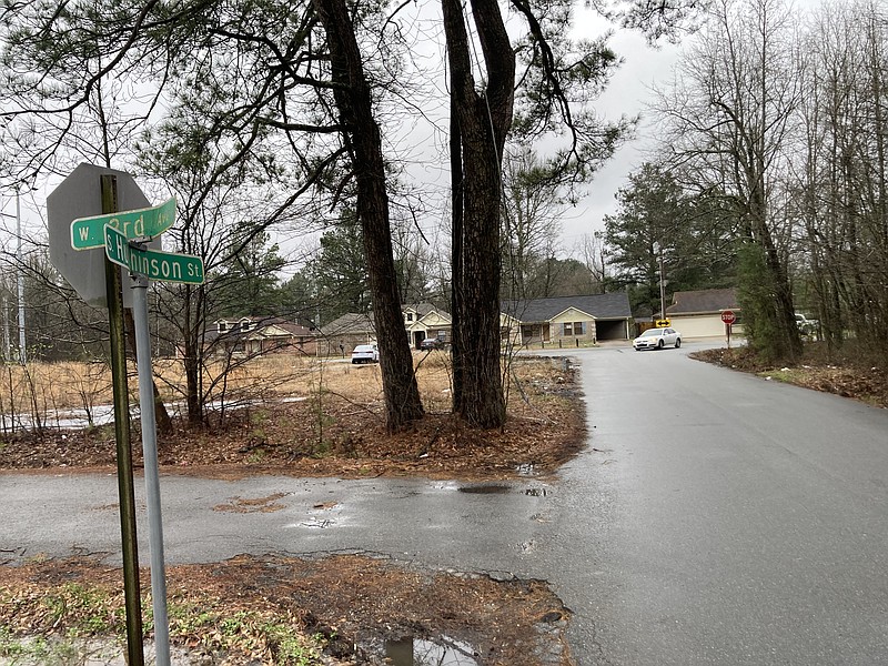 A 20-year-old man was found shot to death near this intersection on Thursday night. (Pine Bluff Commercial/Byron Tate)