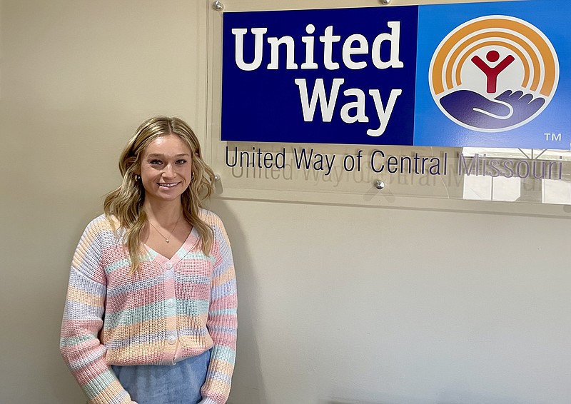 Layne Stracener/News Tribune photo: Hannah Gerard, United Way of Central Missouri operations specialist, said the GIVE 5 program is looking for senior volunteers with specific professional know-how and experiences who will be connected with participating nonprofits that need those skills.