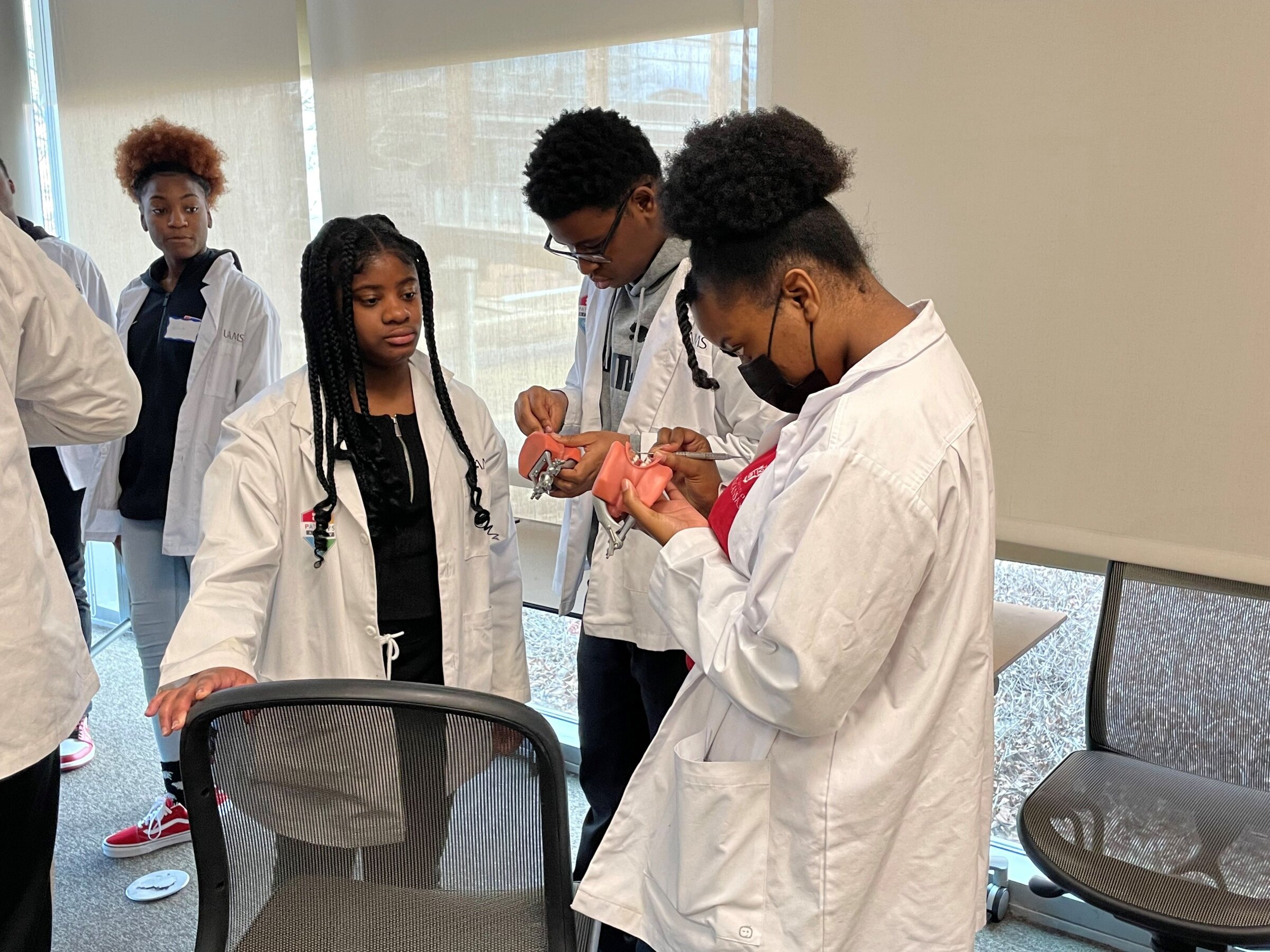 Pathways teens make visit to UAMS