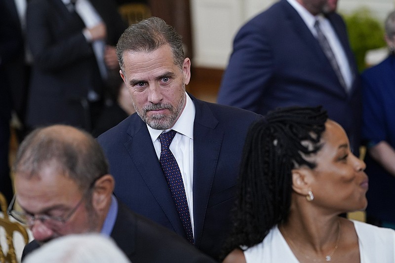 Hunter Biden leaves after President Joe Biden awarded the Presidential Medal of Freedom to 17 people July 7 during a ceremony in the East Room of the White House in Washington. (File Photo/AP/Susan Walsh)