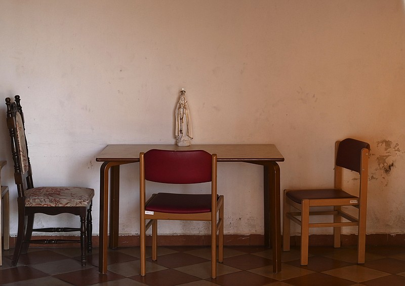 A statue of a Virgin Mary stands on a table in the house where the 18 nuns expelled last year from Nicaragua now reside, in Las Canas, Costa Rica, Wednesday, March 1, 2023. The Missionaries of Charity had been in Nicaragua for 34 years, operating a children’s center, a home for girls and a facility for the elderly. (AP Photo/Carlos Gonzalez)