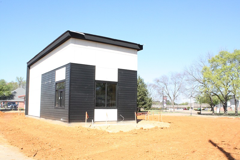 A new Scooter's Coffee shop under construction is seen Tuesday, Mar. 14, 2023, on Richmond Road in Texarkana, Texas. The shop's franchisee has plans to begin hiring employees next week and already has a general manager at the ready. (Staff photo by Mallory Wyatt)