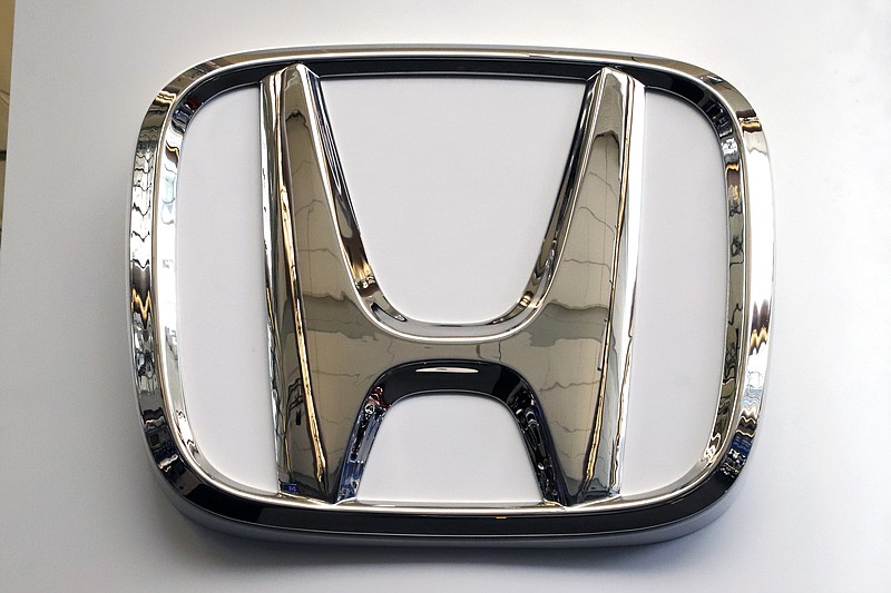 This Feb. 14, 2019, file photo shows a Honda logo at the 2019 Pittsburgh International Auto Show in Pittsburgh. Honda on Wednesday, March 15, 2023, issued a recall on a half-million vehicles in the U.S. and Canada because the front seat belts may not latch properly. The recall covers some of the the automaker’s top-selling models including the 2017 through 2020 CR-V, the 2018 and 2019 Accord, the 2018 through 2020 Odyssey and the 2019 Insight. Also included is the Acura RDX from the 2019 and 2020 model years.  (AP Photo/Gene J. Puskar, File)