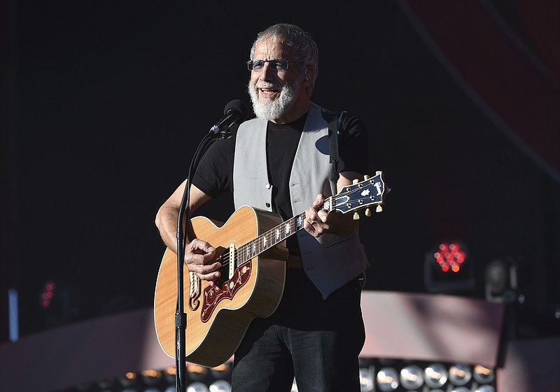 FILE - British singer-songwriter Yusuf / Cat Stevens performs at the 2016 Global Citizen Festival in Central Park in New York on Sept. 24, 2016.  Stevens will release a new album of original songs this summer. The 12-song collection is called “King of a Land” and comes out in June on George Harrison-founded Dark Horse Records. (Photo by Evan Agostini/Invision/AP, File)