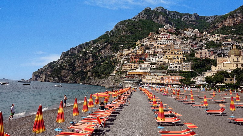 Positano, the jewel of Italy’s Amalfi Coast, hugs the rugged shoreline. (Rick Steves)