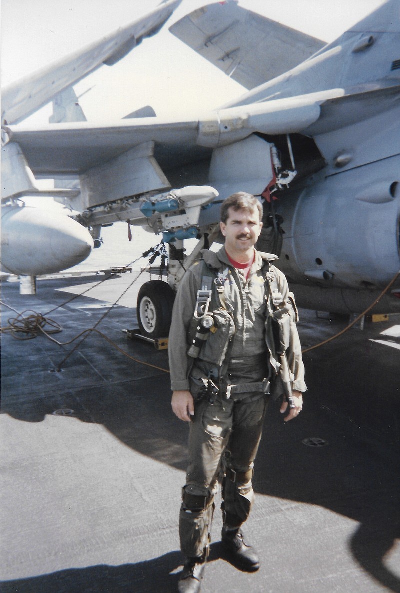 This image provided by Betty Seaman shows Navy A-6 Intruder pilot Jim Seaman. Navy Capt. Jim Seaman died of lung cancer at the age of 61. His widow Betty Seaman has been part of a large group of aviators and their surviving spouses who have lobbied Congress and the Pentagon for years to look into the number of cancers aviators and ground crew face. In a new study the Pentagon has found alarmingly higher rates of cancer among aviators than in the U.S. general population, and has further reviews planned. (Betty Seaman via AP)