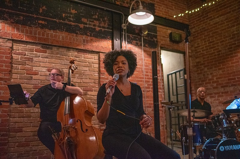 Vocalist Candace Taylor performs during the 16th Wine & Jazz Gala on Friday, March 4, 2022, at Silvermoon on Broad in Texarkana, Texas. The 17th annual gala will be Friday, March 31, 2023, at Silvermoon. (Gazette file photo)