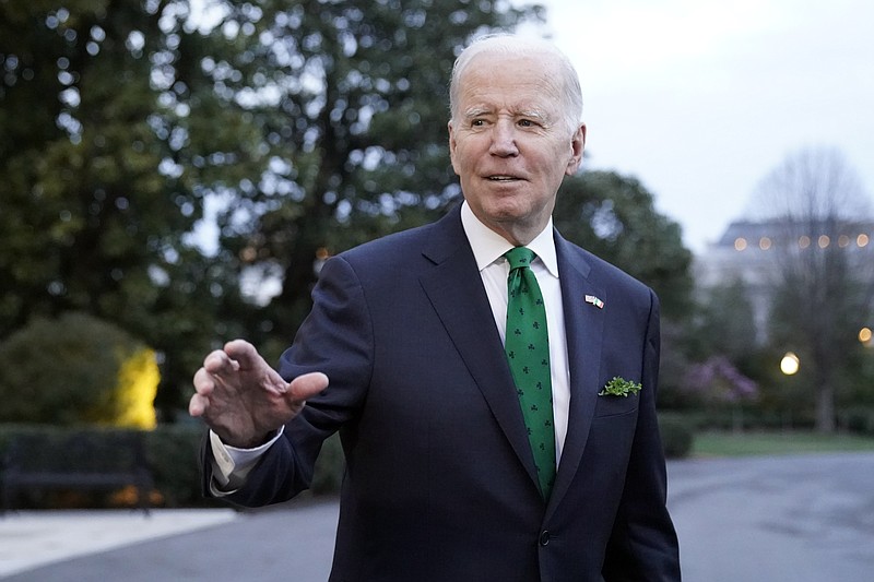 President Joe Biden waves Friday as he walks to Marine One upon departure from the South Lawn of the White House in Washington. (AP photo/Alex Brandon)